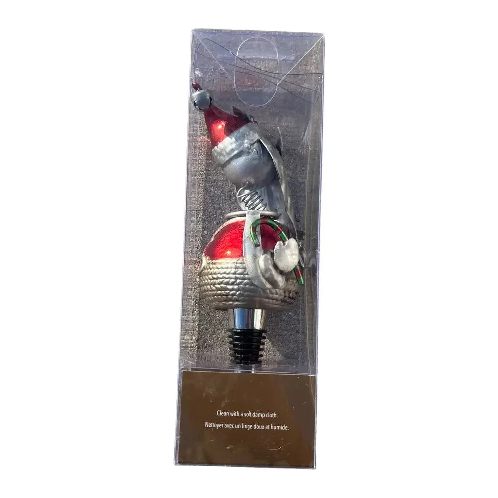 Pier 1 Imports Handcrafted Bottle Stopper Santa Claus Topper